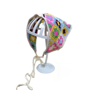 Foulard carré en laine tricoté à la main All-Starstyle, style rétro, mignon, pastoral, polyvalent et tendance pour femme musulmane - Product Image 5