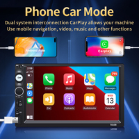 STWEI Autoradio multimédia MP5 7 pouces Écran tactile complet Radio Télécommande Bluetooth USB Lecture FM Lecteur stéréo Liaison téléphonique filaire