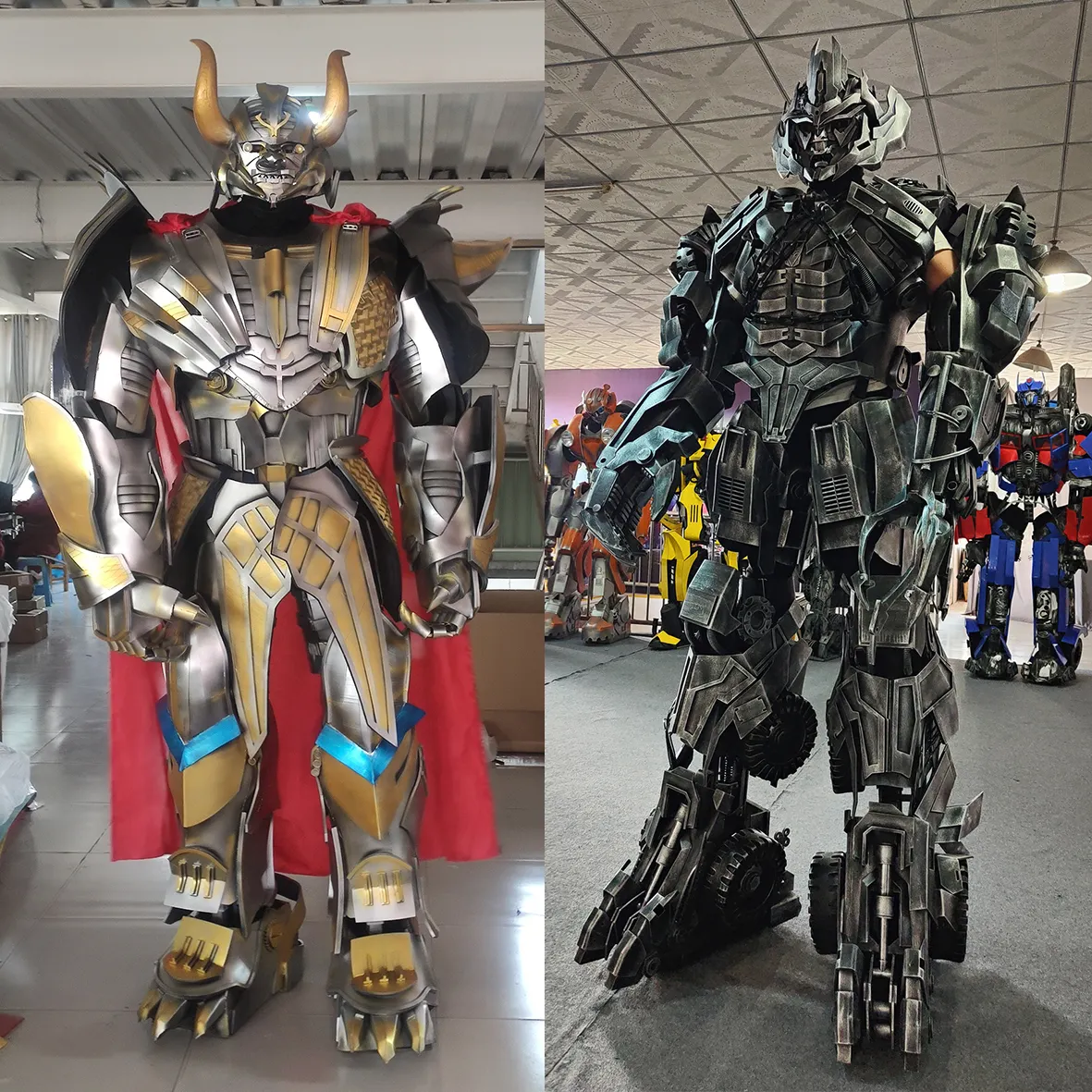 China Großhandel tragbares Led-Lichtroboter-Mascottenkostüm 2,7 M große Lebensgröße Roboterkostüm für Erwachsene zu verkaufen Aktivitätsparty
