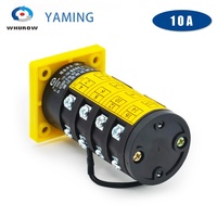 Commutateur combiné à came rotative HZ5B-10/4 M08, 10A, 4 pôles, contact argenté, sélecteur de changement de vitesse à deux positions pour perceuse-fraiseuse