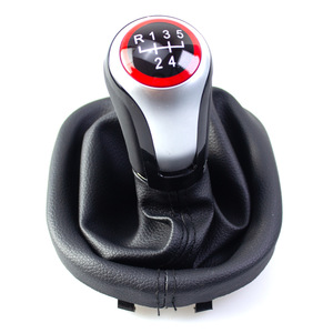 Car Gear <b>Shift</b> <b>Knob</b> Cover Leather 5 6 Speed Set Ergonomic For Volkswagen - Product Image 4