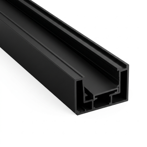 Profilo a U Nero Satinato per Binario Integrato, Combinazione Chimera Flessibile di Gomma e Plastica, Componenti Aderenti - Product Image 2