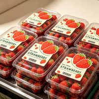 Etiquetas Adhesivas Personalizadas de PVC con Código de Barras para Frutas, Resistentes al Agua y al Calor, para Empaquetado de Fresas