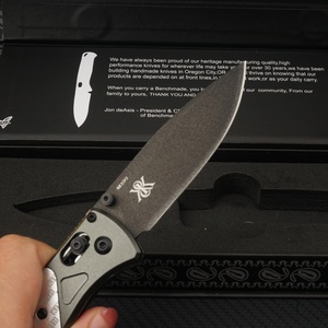 มีดพับ Bugout EDC รุ่น 535BK-2501 ด้ามอลูมิเนียมอัลลอยด์สลักลาย KITH ใบมีด M390 สำหรับงาน DIY OEM ตั้งแคมป์ และล่าสัตว์ - Product Image 2