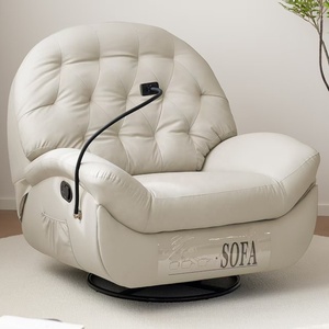 Sofá Reclinable de Cuero Moderno Italiano, Sillón Reclinable con Espuma de Alta Densidad para Uso en Hoteles - Product Image 5