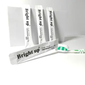 3g 6g酒店牙科小尺寸牙膏环保可回收可降解纸袋包装牙膏竹牙刷