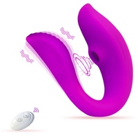 Paar-Klitoris-Multifrequenz-Sauggerät Tragbarer Vibrator Weibliches Masturbations-Sexspielzeug mit Kabelloser Fernbedienung