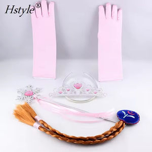 Hstyle nuovo prodotto regina elegante <span class=keywords><strong>Elsa</strong></span> principessa <span class=keywords><strong>Anna</strong></span> bacchetta magica + diadema di strass + corona per capelli + guanto SET regalo per ragazza - Product Image 5
