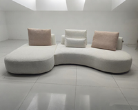 Ensemble de canapé modulaire moderne en velours, convertible, extensible, lavable, avec fonction couchage, en tissu doux, pour appartement, centre commercial, villa, haut de gamme