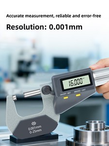 Instrumentos de Medición, Micrómetro Electrónico Digital de Alta Precisión para Diámetro Exterior de 0-25 mm - Product Image 3