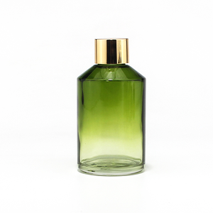 Sang trọng rỗng nghiêng Vai mỹ phẩm chai thủy tinh và Jar phun bơm với nhôm đóng gói ô liu màu xanh lá cây Màn hình in ấn - Product Image 4