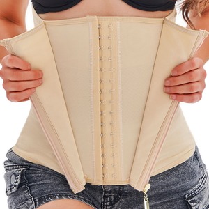 Corsetto Modellante in Latex per Donne - Chiusura con Cerniera e Gancetti, Shaper per Dimagrimento e Controllo Pancia, Rosa - Product Image 4