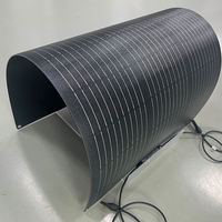 Panneau solaire rigide incurvé de type N, 50W 70W, Sunpower BIPV, noir et rouge, 24% d'efficacité, pour usage résidentiel, vente en gros fabricant