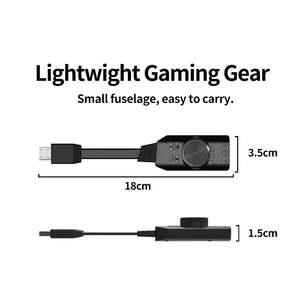 Tarjeta <span class=keywords><strong>de</strong></span> Sonido USB para Juegos, <span class=keywords><strong>Virtual</strong></span> 7.1 Canales, HiFi, Efecto <span class=keywords><strong>de</strong></span> Voz Mágico, Tarjetas <span class=keywords><strong>de</strong></span> Sonido y Mezcladoras Estéreo para Gamers - Product Image 4