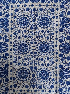 Cotton Suzani Throw Blanket Embroidery Bed <b>Sheet</b> Bedspread Suzani Embroidery for Home Decor - Product Image 3