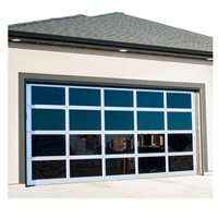 Porte de garage sectionnelle en verre moderne 2025, vue panoramique, 10x7, porte coulissante simple, porte de garage pliante avec porte piétonne, prix