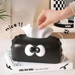 Kotak tisu keramik bola batu bara kecil kreatif Modern untuk menyimpan kotak tisu serbet kertas untuk High-End terasa kotak Gambar Kertas
