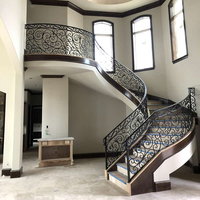Produit chaud balustrade en fer durable garde-corps Euro Villa escalier balustres décoratifs en fer forgé