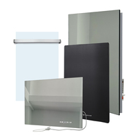 Chauffage par panneau miroir infrarouge Tuya Smart App, cadre fin sans cadre, épaisseur 4-5 mm, miroir argenté M45D 450W 220-240 V~