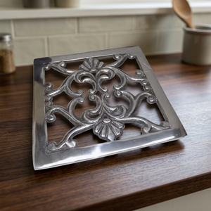 Decorative Eco-Friendly Aluminium <b>Trivet</b> in Square Shape for Home Use Hot Dishes Pots & Pans - Product Image 2