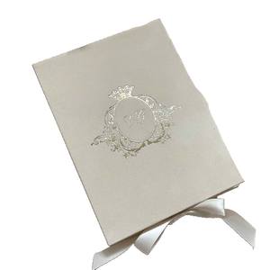 Tarjeta de Invitación de Boda de Lujo en Terciopelo Rosa Personalizada al por Mayor, Estilo Europeo, Estampado en Caliente, Impresión por Transferencia de Calor, Caja de Regalo de Alta Gama - Product Image 1