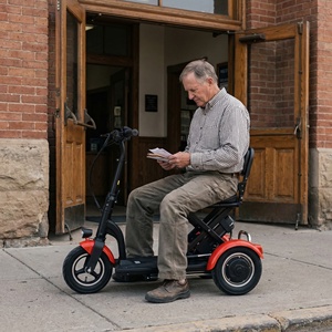 Tricycle électrique à trois roues en aluminium, auto-équilibrant et stable, avec plateforme basse pour les trajets périurbains vers les bureaux <span class=keywords><strong>de</strong></span> <span class=keywords><strong>poste</strong></span> - Product Image 1