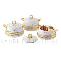 2025 Design 2L + 2.5L + 3L marmite de luxe en acier inoxydable nouvel ensemble de casseroles chauffantes