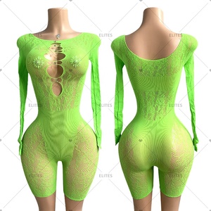 ELITES Wholesale Customize High Quality New Style Arrivals <strong>Fishnet</strong> Rhinestone Stripper <strong>Outfit</strong> - Product Image 4