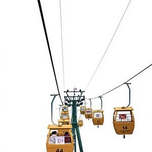 HOTFUN Équipement de tramway et de funicular pour extérieur et intérieur, cabine de tramway à câble en acier pour excursions panoramiques, capacité maximale du câble en acier >500kg - Product Image 1