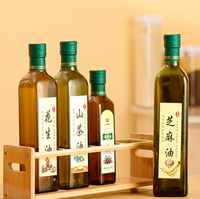 Nouveau design Mini bouteille d'huile d'olive en verre 50ML à 1000ML bouteilles d'huile en verre ambré tailles variées pour un usage domestique