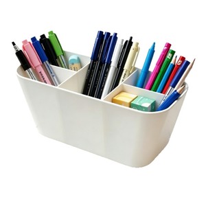 Cosmetic Organizer 6-10L Plastic Simple Style <b>Makeup</b> Storage <b>Box</b> With Dividers For Lipstick Brush Pens - Product Image 5