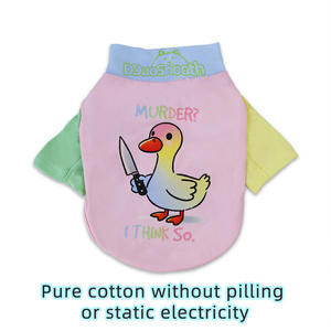 เสื้อยืดสำหรับสุนัขแมวเสื้อผ้าสัตว์เลี้ยงเสื้อสุนัขแมวขนาดใหญ่ขนาดเล็กหรูหราสำหรับฤดูร้อนโลโก้ออกแบบได้ตามต้องการ - Product Image 3