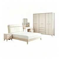 Ensemble de mobilier de chambre moderne de luxe complet pour la vente en gros, avec rangement domestique, lit double et cadre en bois, taille King Size