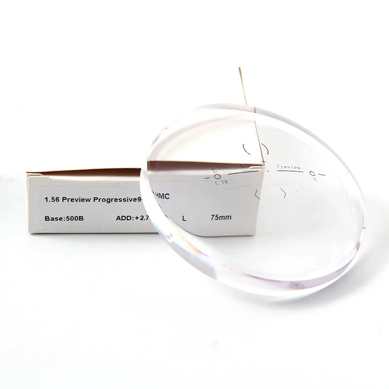 도매 광학 렌즈 공백 1.56 CR39 프로그레시브 렌즈 반 완료 AR 코팅 안경 렌즈 처방 렌즈 Lentes