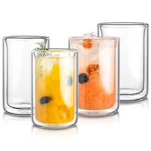 <span class=keywords><strong>Bicchieri</strong></span> in <span class=keywords><strong>Vetro</strong></span> Trasparente per Cocktail, Tumbler a Doppia Parete per Espresso e Caffè - Product Image 1