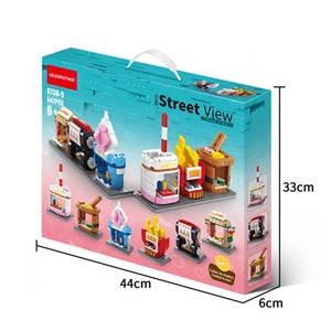 Lele Brother <span class=keywords><strong>City</strong></span> Street View 6 en 1 542 piezas bloques de construcción tienda de alimentos construcción modelo de juguete para niños regalo educativo - Product Image 5