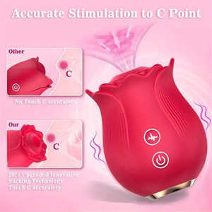 Rose Tongue Vibrator for Women Wholesale <strong>Custom</strong> Logo Clitoralis Stimulator Sucking <strong>Adult</strong> <strong>Toys</strong> 10-Mode Vibration 100% Waterproof - Product Image 4