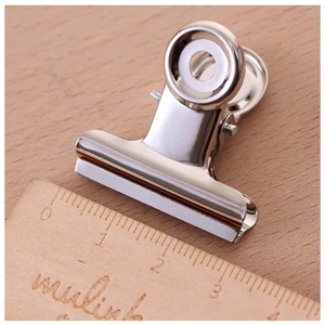 Promozionale all'ingrosso rotondo in metallo Grip Bulldog argento in acciaio inox bollette del biglietto Clip cancelleria ufficio - Product Image 4