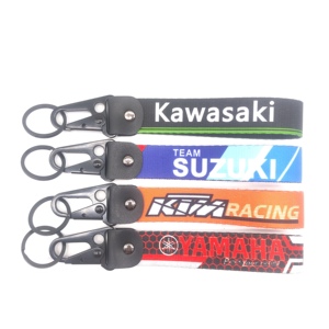 Nhà Máy Tùy Chỉnh Xe Máy Xe Anime Dệt Thêu Móc Chìa Khóa <span class=keywords><strong>Tag</strong></span> Vải Thêu Móc Khóa - Product Image 5