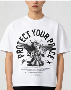 Camiseta extragrande con estampado de ángel caído para hombre |   Cita: '<span class=keywords><strong>Lucha</strong></span>, resistencia, persistencia' |   Ropa Urbana Unisex Y2K 100% Algodón Estampado - Product Image 6