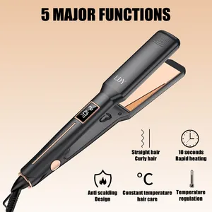 Professional Salon Use Electric Hair Straightening Comb Hot Copper Metal Brush For Hair Straightening And Curl Formation