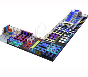 एक बंद पेशेवर वाणिज्यिक बच्चों trampoline पार्क इनडोर Trampoline के लिए पार्क उपकरण बच्चों वयस्क