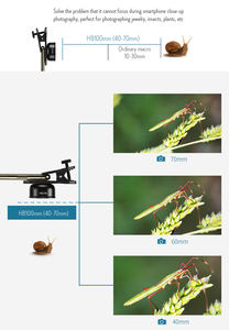 Clip universel Apexel sur objectif <span class=keywords><strong>macro</strong></span> 4K HD 100mm objectif de caméra de téléphone pour <span class=keywords><strong>iPhone</strong></span> et Android <span class=keywords><strong>avec</strong></span> sac - Product Image 3