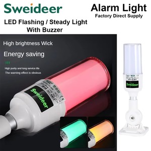 Nhà sản xuất 180 độ xoay công nghiệp LED tháp ánh sáng tri-màu cảnh báo <span class=keywords><strong>buzzer</strong></span> & Siren tín hiệu 24V & 220V chỉ số đèn - Product Image 2