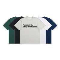 Stand With the People of Palestine T-shirt personnalisé 230GSM Heavyweight Cotton Blank DTG Print Wholesale Tee T-shirt pour hommes