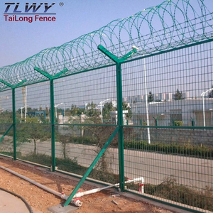 Hàng rào khối Bảng điều chỉnh sân bay an ninh hàng rào PVC Chuỗi liên kết và 358 chống leo lên dây thép gai dao cạo cánh tay lưới hàng rào - Product Image 3