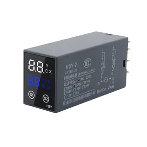 H3Y-2 digital display DC12V On-delay DPDT time relay with socket H3Y series timer with base 30s 60s 30min 60min