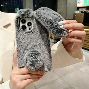 Bán buôn Thiết kế động vật Thỏ sang trọng lông dễ thương TPU + PC điện thoại di động Bìa đáng yêu nữ tính trường hợp điện thoại cho Iphone 14 15 16 17 13 Pro - Product Image 5