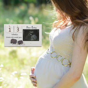 Sonogramme échographie cadre Photo bébé compte à rebours nouveau cadeau Souvenir moderne caractéristiques scène scénique affiche cher bébé échographie - Product Image 4