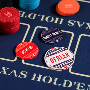 Fichas de Póker de Cerámica Joiecasino de 43 mm y 52 mm, Fichas de Dealer, Big Blind y Small Blind, Accesorios para Texas Holdem - Product Image 1